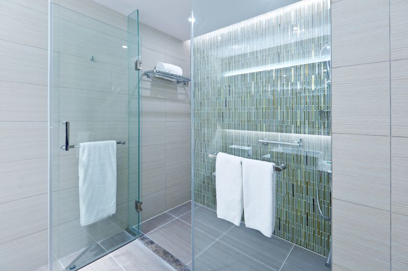 Sleek Shower with Glass Doors